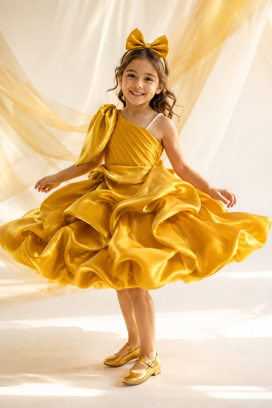 Golden Petal Dress