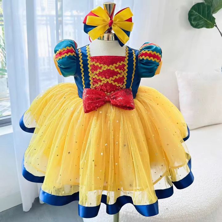 Snow White inspired princess dress for girls full view