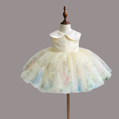 Twinkle Belle girls princess dress sparkling star tulle detail